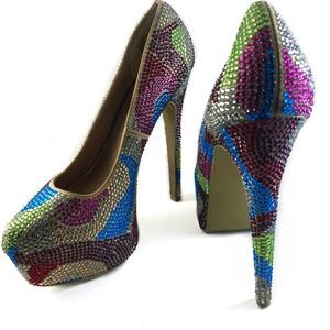 Rhinestone Steve Madden Platforms